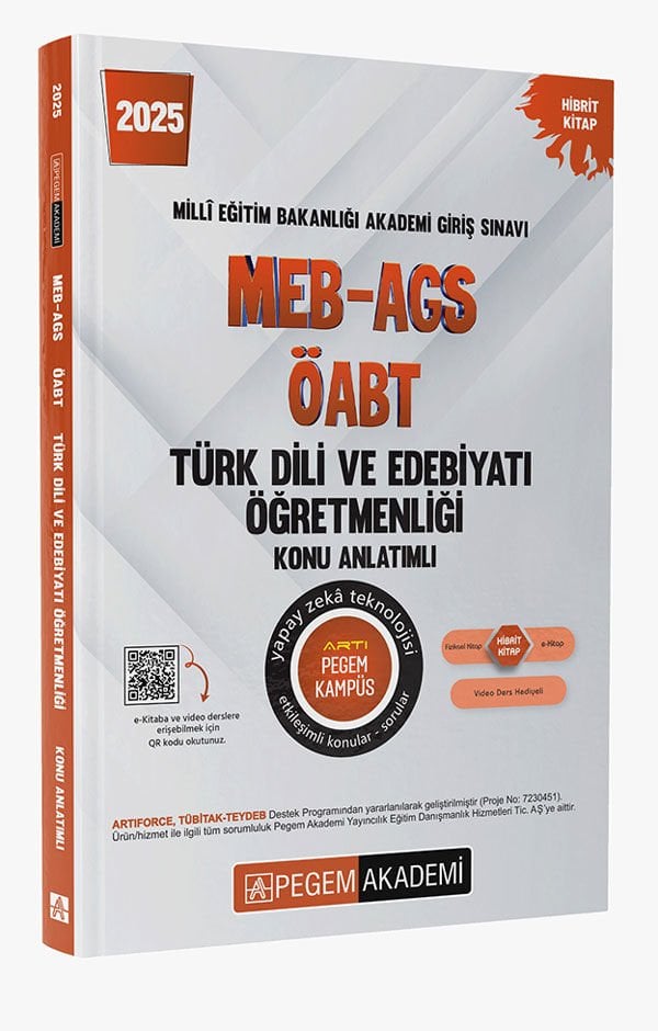 2025 MEB-AGS-ÖABT Türk Dili ve Edebiyatı Öğretmenliği Konu Anlatımlı Pegem Yayınları