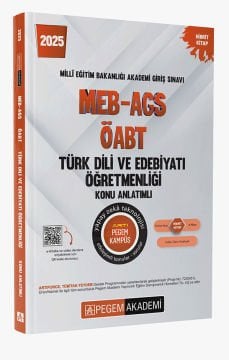 2025 MEB-AGS-ÖABT Türk Dili ve Edebiyatı Öğretmenliği Konu Anlatımlı Pegem Yayınları