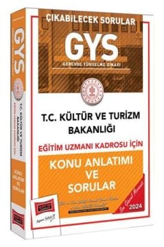 2024 GYS Kültür ve Turizm Bakanlığı Eğitim Uzmanı Kadrosu İçin Konu Anlatımı ve Sorular Yargı Yayınları