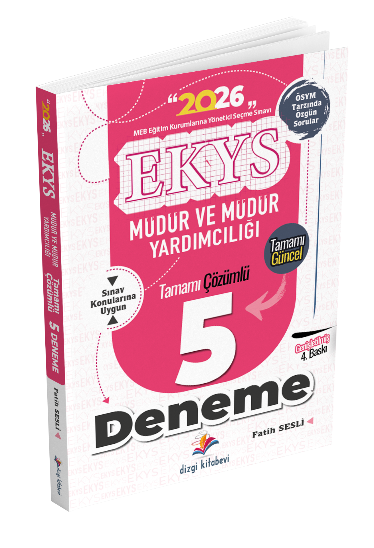 Dizgi Kitap 2026 MEB EKYS Müdür ve Müdür Yardımcılığı Tamamı Çözümlü 5`li Deneme Fatih Sesli 4. Baskı