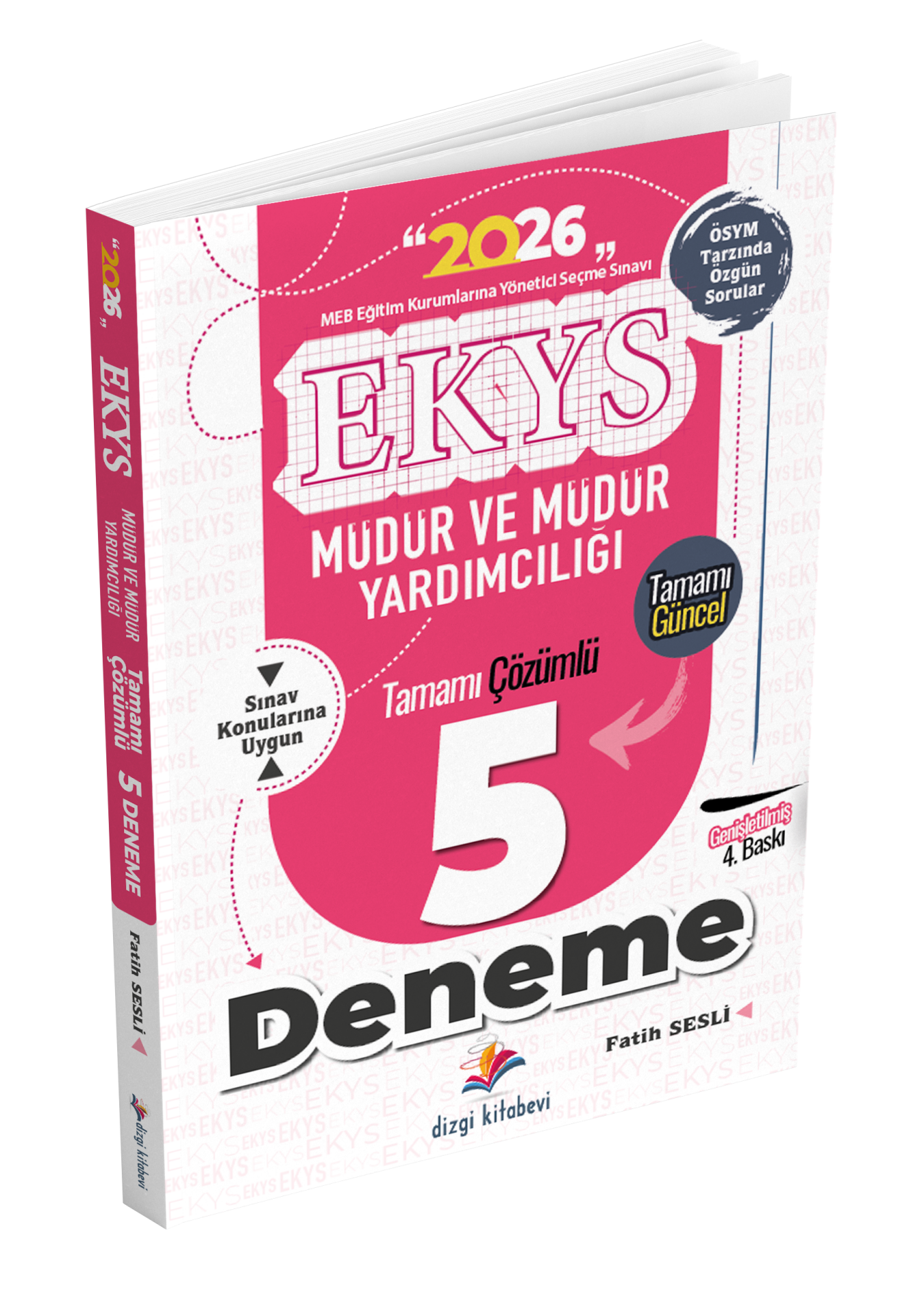 Dizgi Kitap 2026 MEB EKYS Müdür ve Müdür Yardımcılığı Tamamı Çözümlü 5`li Deneme Fatih Sesli 4. Baskı