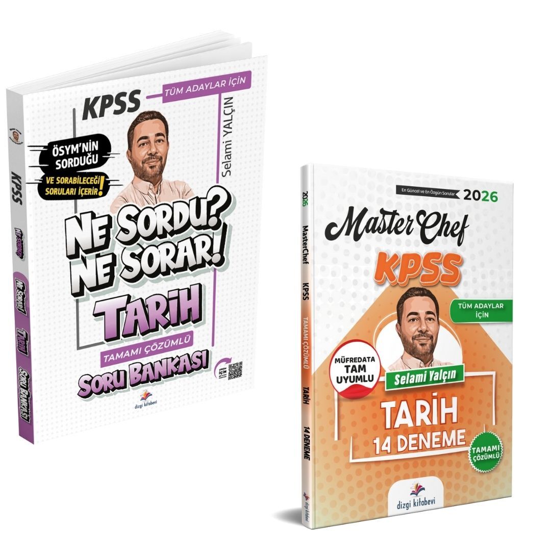 Dizgi Kitap 2026 Ne Sordu Ne Sorar Tüm Adaylar İçin KPSS Tarih PDF Çözümlü Soru Bankası ve Deneme Seti Selami Yalçın