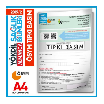 2019/2 YÖKDİL Almanca Sağlık Bilimleri ÖSYM Çıkmış Soru Tıpkı Basım Deneme Kitapçığı Türkiye Geneli İnformal Yayınları