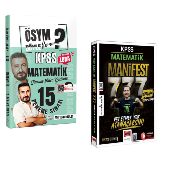 Dizgi Kitap ÖSYM Böyle Sorar 2026 KPSS Matematik 15 Deneme & KPSS Matematik MANİFEST 777 Soruda Tekrar Kitabı Yargı Yayınları Seti