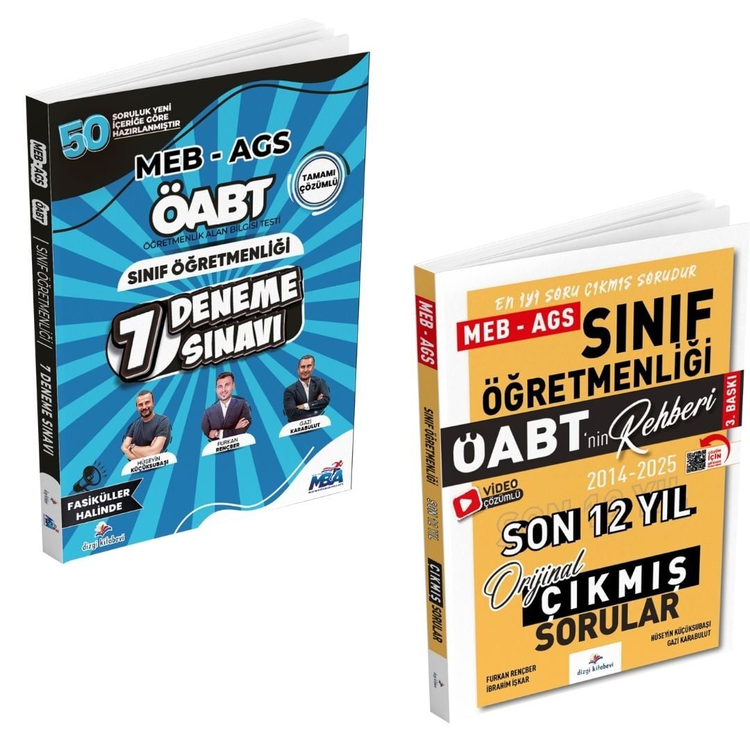 Dizgi Kitap 2026 Meb Ags ÖABT Sınıf Öğretmenliği Tamamı Çözümlü Fasiküller Halinde 7 Deneme Sınavı ve Çıkmış Sorular Seti Hüseyin Küçüksubaşı