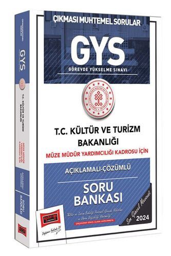 2024 GYS Kültür ve Turizm Bakanlığı Müze Müdür Yardımcılığı Kadrosu İçin Açıklamalı Çözümlü Soru Bankası Yargı Yayınları