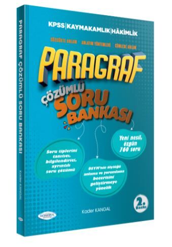 Paragraf Çözümlü Soru Bankası 2. Baskı Monopol Yayınları