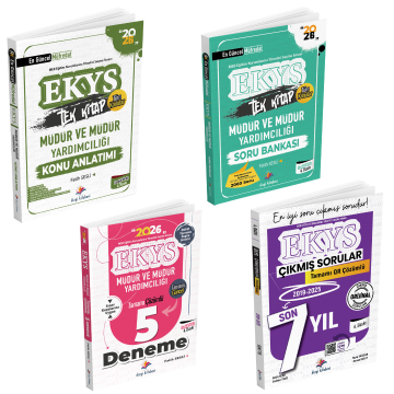 Dizgi Kitap 2026 MEB EKYS Müdür ve Müdür Yardımcılığı Konu Anlatımı, Soru Bankası, Deneme ve Tamamı Qr Çözümlü Çıkmış Sorular Seti﻿ Fatih Sesli 4. Baskı