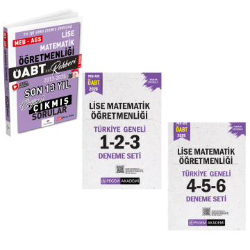 Dizgi Kitap 2026 Meb Ags ÖABT Lise Matematik Öğretmenliği Son 13 Yıl Çıkmış Sınav Soruları & AGS ÖABT Lise Matematik Öğretmenliği Türkiye Geneli 6'lı Deneme Pegem Yayınları Seti