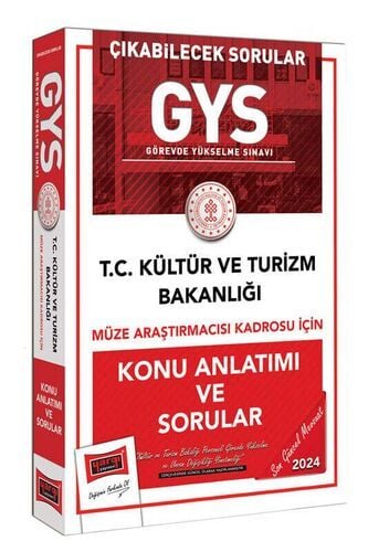 2024 GYS T.C Kültür ve Turizm Bakanlığı Müze Araştırmacısı Kadrosu İçin Konu Anlatımı ve Sorular Yargı Yayınları