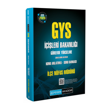 Pegem Yayınları 2026 GYS İçişleri Bakanlığı Görevde Yükselme Sınavlarına Hazırlık İlçe Nüfus Müdürü Konu Anlatımlı Soru Bankası