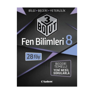 Tudem Yayınları 8. Sınıf Fen Bilimleri 3 Boyut 28 li Föy