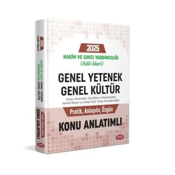 Data Yayınları 2025 Hakim ve Savcı Yardımcılığı (Adli-İdari) Genel Yetenek - Genel Kültür Konu Anlatımlı