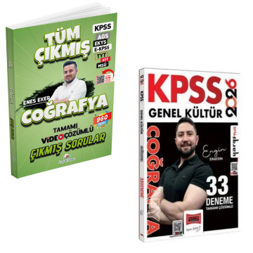 Dizgi Kitap 2026 Coğrafya Tüm Sınavlar Çıkmış Sorular & KPSS Genel Kültür Coğrafya 33 Deneme Yargı Yayınları Seti