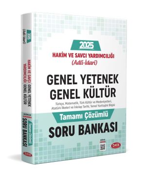 Mecelle Hakim ve Savcı Yardımcılığı (Adli-İdari) Genel Yetenek - Genel Kültür Tamamı Çözümlü Soru Bankası Data Yayınları