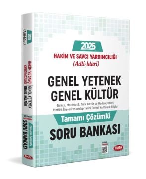 Data Yayınları 2025 Mecelle Hakim ve Savcı Yardımcılığı (Adli-İdari) Genel Yetenek - Genel Kültür Tamamı Çözümlü Soru Bankası