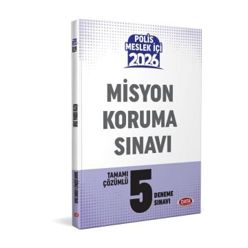 Data Yayınları 2026 Emniyet Genel Müdürlüğü Polis Misyon Koruma Sınavı Tamamı Çözümlü 5 Deneme Sınavı