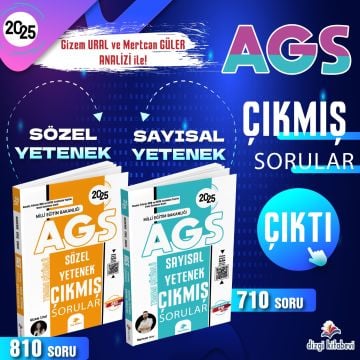 Dizgi Kitap 2025 MEB-AGS Sözel Yetenek ve Sayısal Yetenek Video Çözümlü Çıkmış Sorular