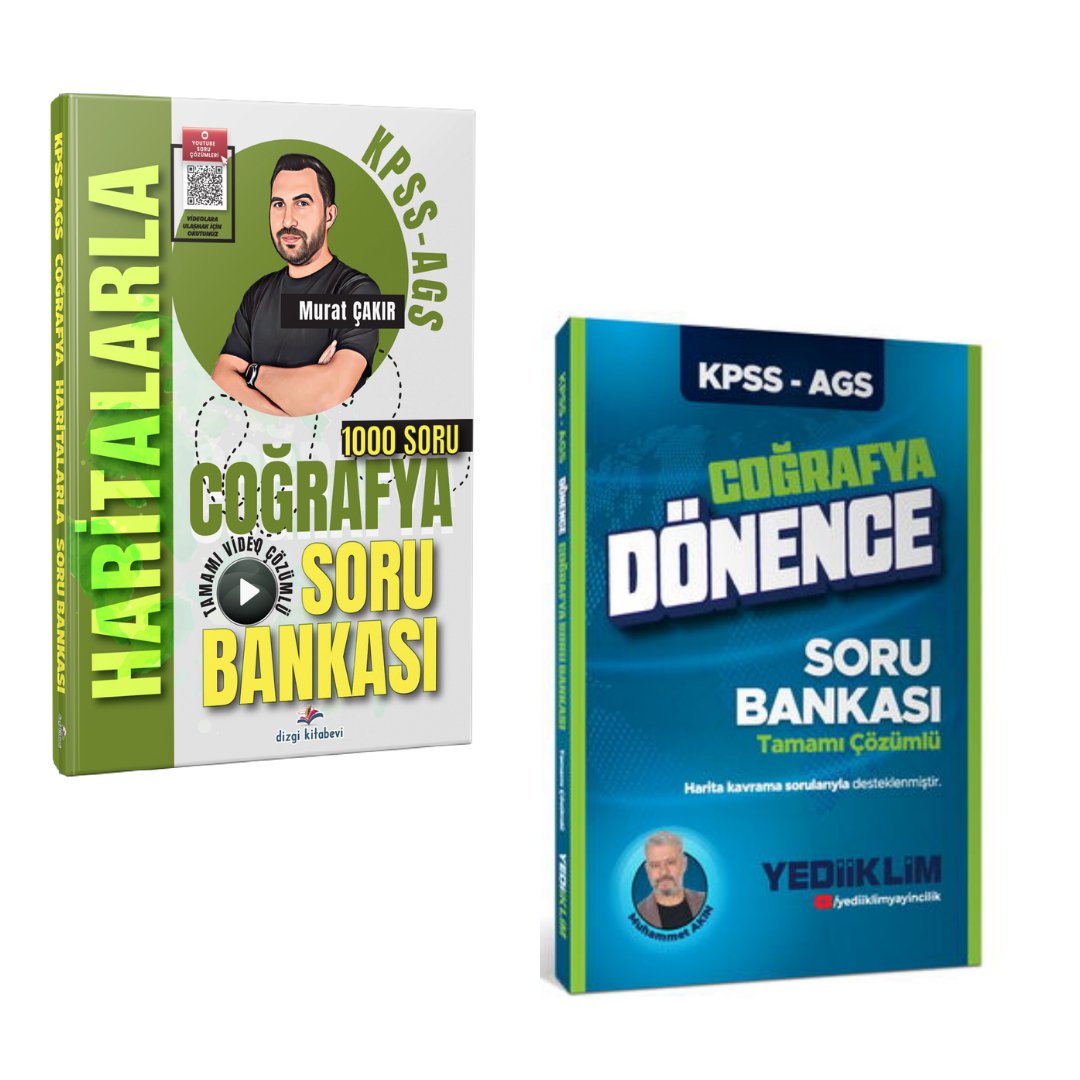 Dizgi Kitap 2026 Kpss Meb Ags Haritalarla Coğrafya Soru Bankası & Kpss-Ags Dönence Coğrafya Soru Bankası Yediiklim Seti
