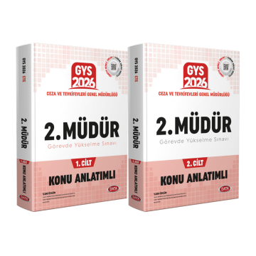 Ceza ve Tevkifevleri Ceza İnfaz Kurumu 2. Müdür GYS Konu Anlatımlı 1-2 Data Yayınları