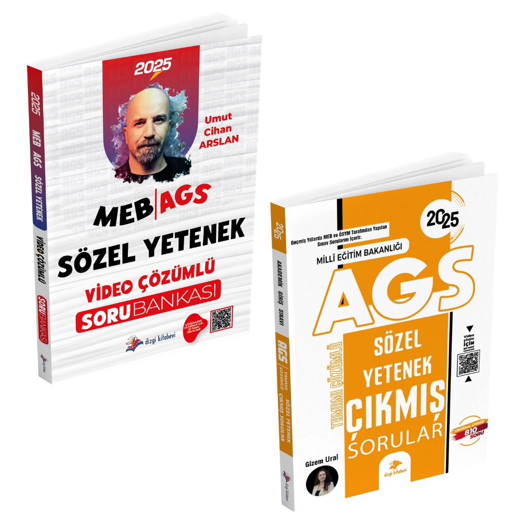 Dizgi Kitap 2025 MEB AGS Sözel Yetenek Tamamı Video Çözümlü Soru Bankası ve Çıkmış Sorular Seti