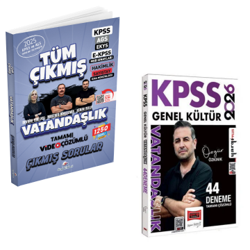 Dizgi Kitap 2026 Vatandaşlık Tüm Sınavlar Çıkmış Sorular & KPSS Genel Kültür Vatandaşlık 44 Deneme Seti