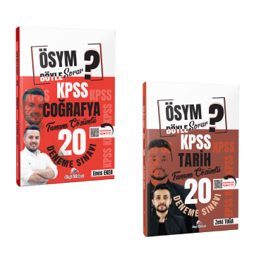 Dizgi Kitap ÖSYM Böyle Sorar 2026 KPSS Coğrafya 20 Deneme & ÖSYM Böyle Sorar 2026 KPSS Tarih 20 Deneme Seti