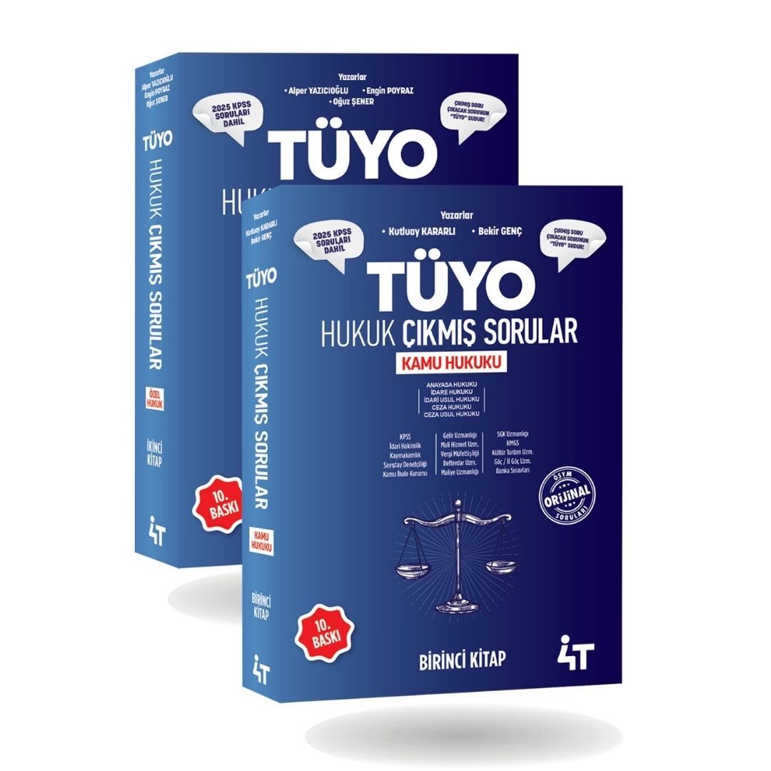 Tüyo Hukuk Çıkmış Sorular (Kamu Hukuku - Özel Hukuk) 4T Yayınevi