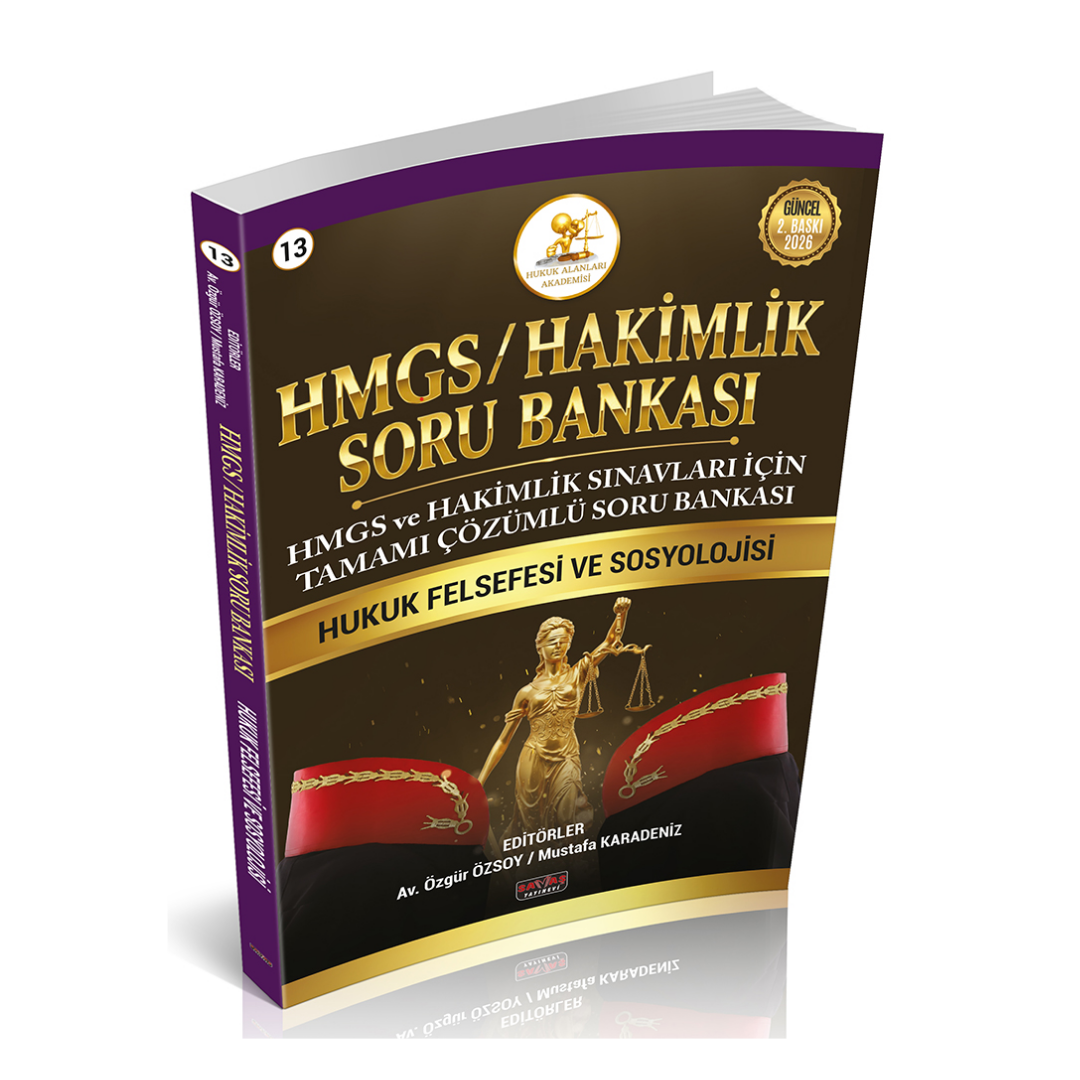 HMGS-HAKİMLİK Soru Bankası Hukuk Felsefesi ve Sosyolojisi Savaş Yayınları