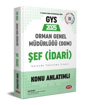 Data Yayınları 2025 GYS Orman Genel Müdürlüğü Şef (İdari) Konu Anlatımlı