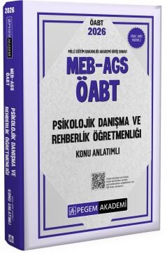 Pegem Akademi 2026 MEB-AGS ÖABT Psikolojik Danışma ve Rehberlik Konu Anlatımlı