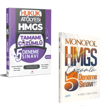 Dizgi Kitap 2026 Hukuk Atölyesi HMGS Hukuk Mesleklerine Giriş Sınavı 5 Deneme & Hmgs 5 Deneme Sınavı Monopol Seti