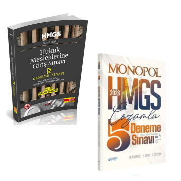 HMGS Hukuk Mesleklerine Giriş Sınavı 5 Deneme Savaş Yayınları & Hmgs Çözümlü 5 Deneme Sınavı Monopol Yayınları Seti