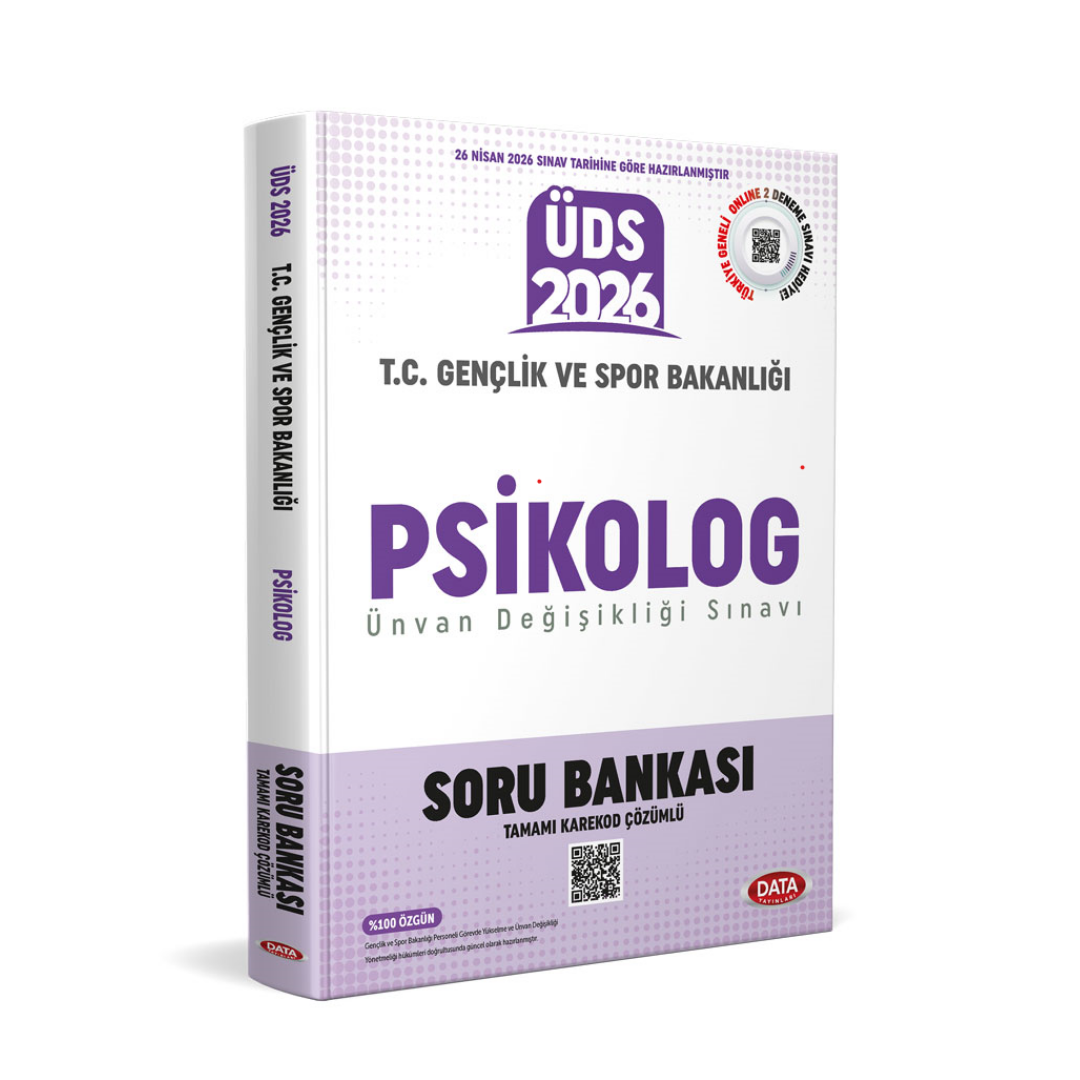 T.C. Gençlik ve Spor Bakanlığı Psikolog ÜDS Soru Bankası - Karekod Çözümlü Data Yayınları