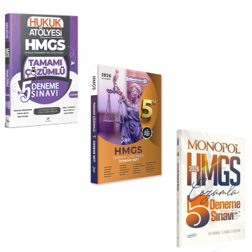 Dizgi Kitap 2026 Hukuk Atölyesi HMGS Hukuk Mesleklerine Giriş Sınavı 5 Deneme & Hmgs 5 Deneme Sınavı Monopol & Hmgs 5'li Deneme Seti Yetki Yayınları Seti