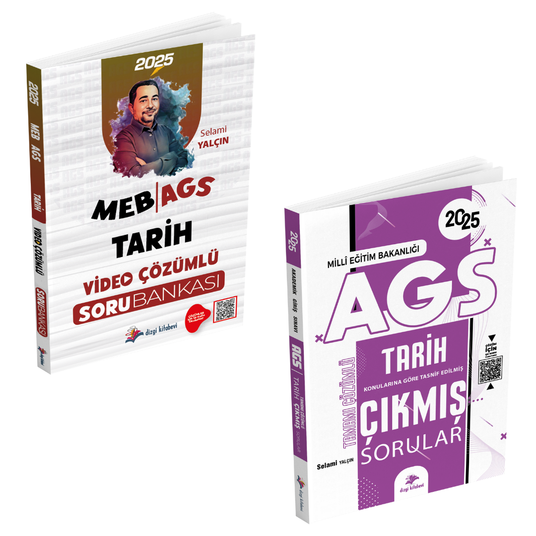 Dizgi Kitap MEB AGS Tarih Video Çözümlü Soru Bankası ve Çıkmış Sorular Seti 2025 Selami Yalçın