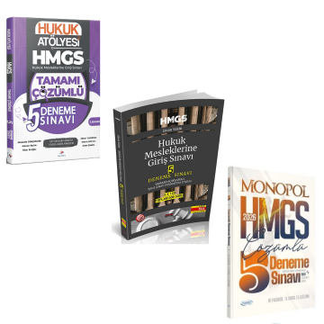Dizgi Kitap 2026 Hukuk Atölyesi HMGS Hukuk Mesleklerine Giriş Sınavı 5 Deneme & Hmgs 5 Deneme Sınavı Monopol & HMGS Hukuk Mesleklerine Giriş Sınavı 5 Deneme Sınavı Savaş Yayınları Seti