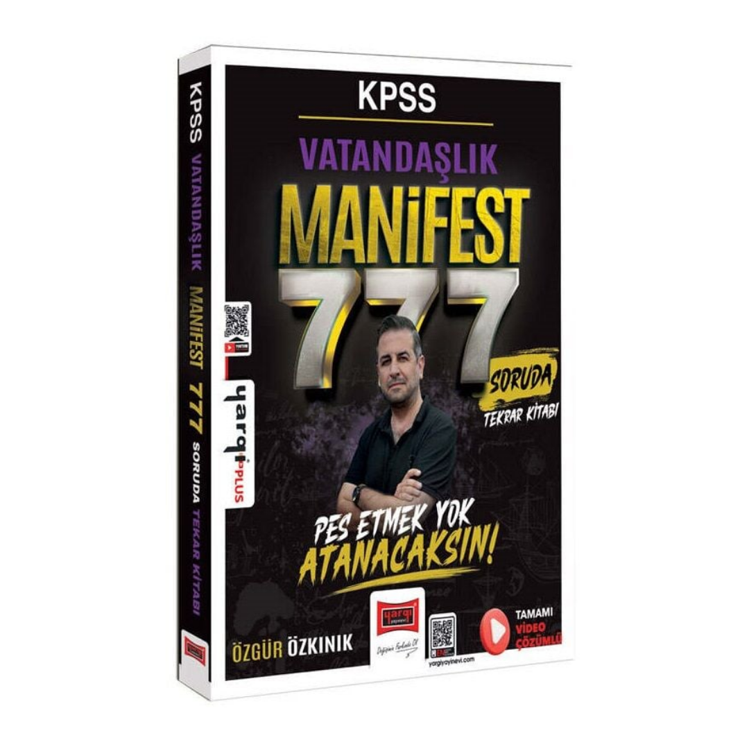 Yargı Yayınları 2026 KPSS Vatandaşlık Manifest 777 Soruda Tekrar Kitabı Çözümlü
