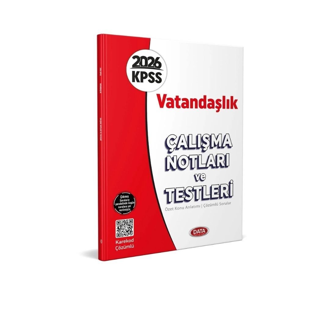 2026 KPSS Vatandaşlık Çalışma Notları ve Testleri Data Yayınları