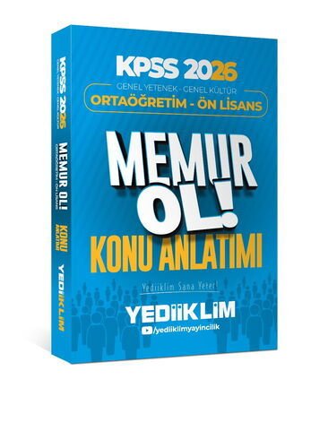 2026 Ortaöğretim-Önlisans Genel Kültür-Genel Yetenek Memur Konu Anlatım Yediiklim Yayınları