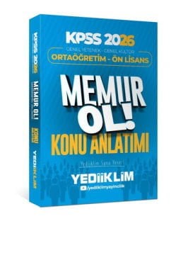 2026 Ortaöğretim-Önlisans Genel Kültür-Genel Yetenek Memur Konu Anlatım Yediiklim Yayınları