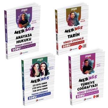 Dizgi Kitap MEB AGS Anayasa Hukuku, Mevzuat, Tarih, Türkiye Coğrafyası Soru Bankası Seti 2025