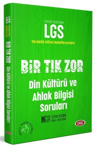 Data LGS Bir Tık Zor Din Kültürü ve Ahlak Bilgisi Soruları Data Yayınları
