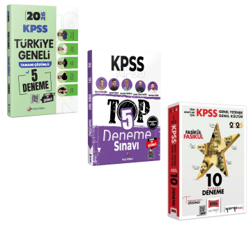 Dizgi Kitap 2026 KPSS Türkiye Geneli 5 Deneme, TOP 5 Tamamı PDF Çözümlü 5 Deneme ve Yargı Yayınları Tüm Adaylar GY-GK Tüm Dersler On Numara 5 Yıldız 10 Deneme Seti