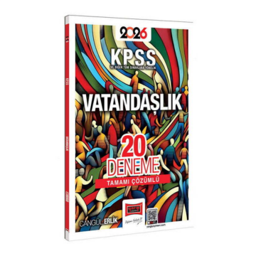 Yargı Yayınları 2026 KPSS ve Diğer Tüm Sınavlara Yönelik Tamamı Çözümlü Vatandaşlık 20 Deneme Cangül Erlik