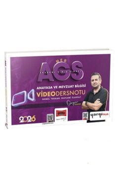 Yargı Yayınları 2026 MEB-AGS Anayasa ve Mevzuat Bilgisi Video Ders Notları (Özgür Özkınık)