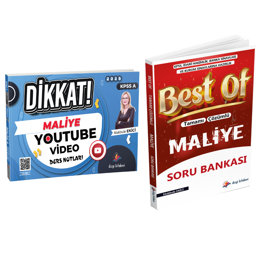 Dizgi Kitap Dikkat Maliye Video Ders Notları ve Best Of Tamamı Çözümlü Soru Bankası Seti 2025 Makbule Ekici