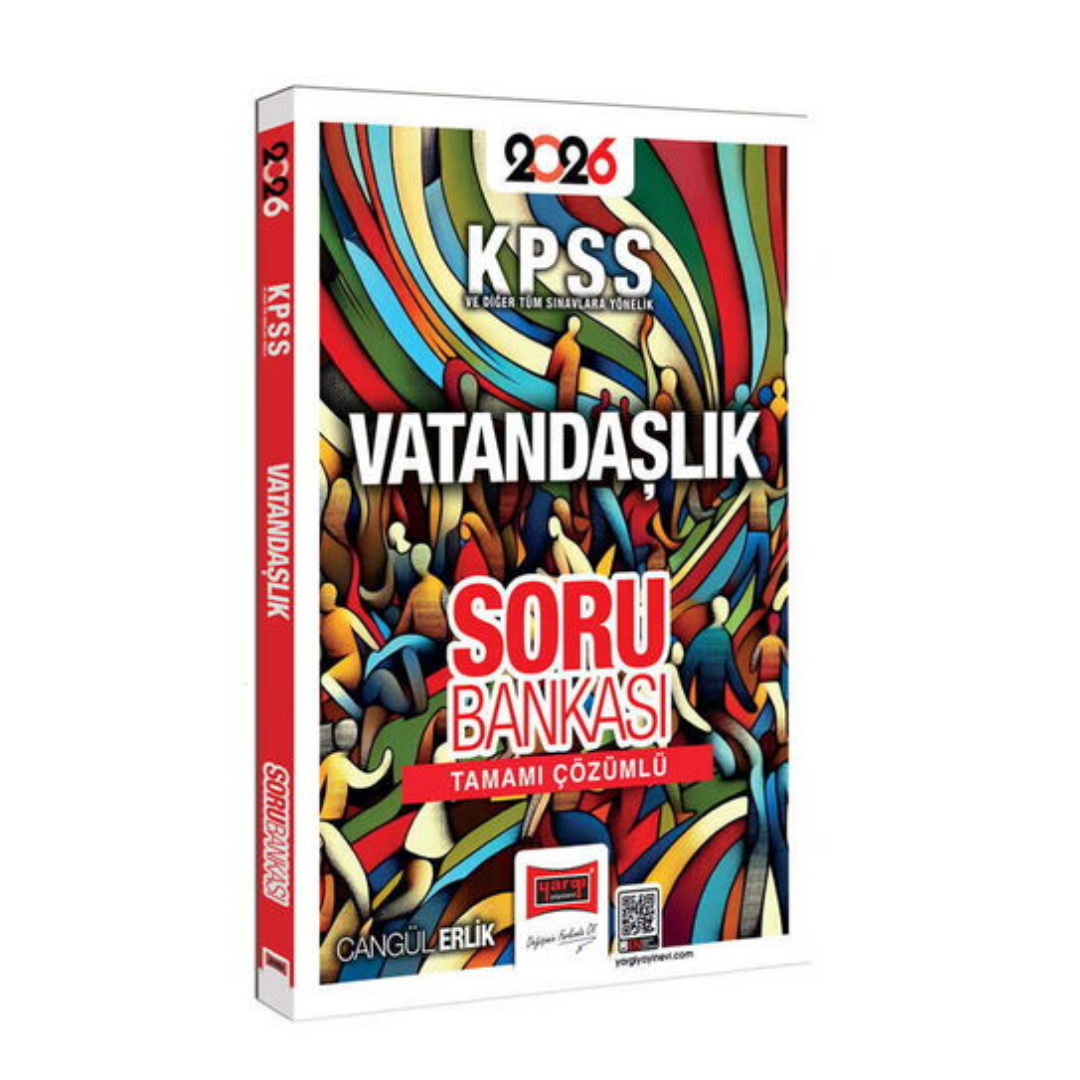 2026 KPSS ve Diğer Tüm Sınavlara Yönelik Tamamı Çözümlü Vatandaşlık Soru Bankası Yargı Yayınları